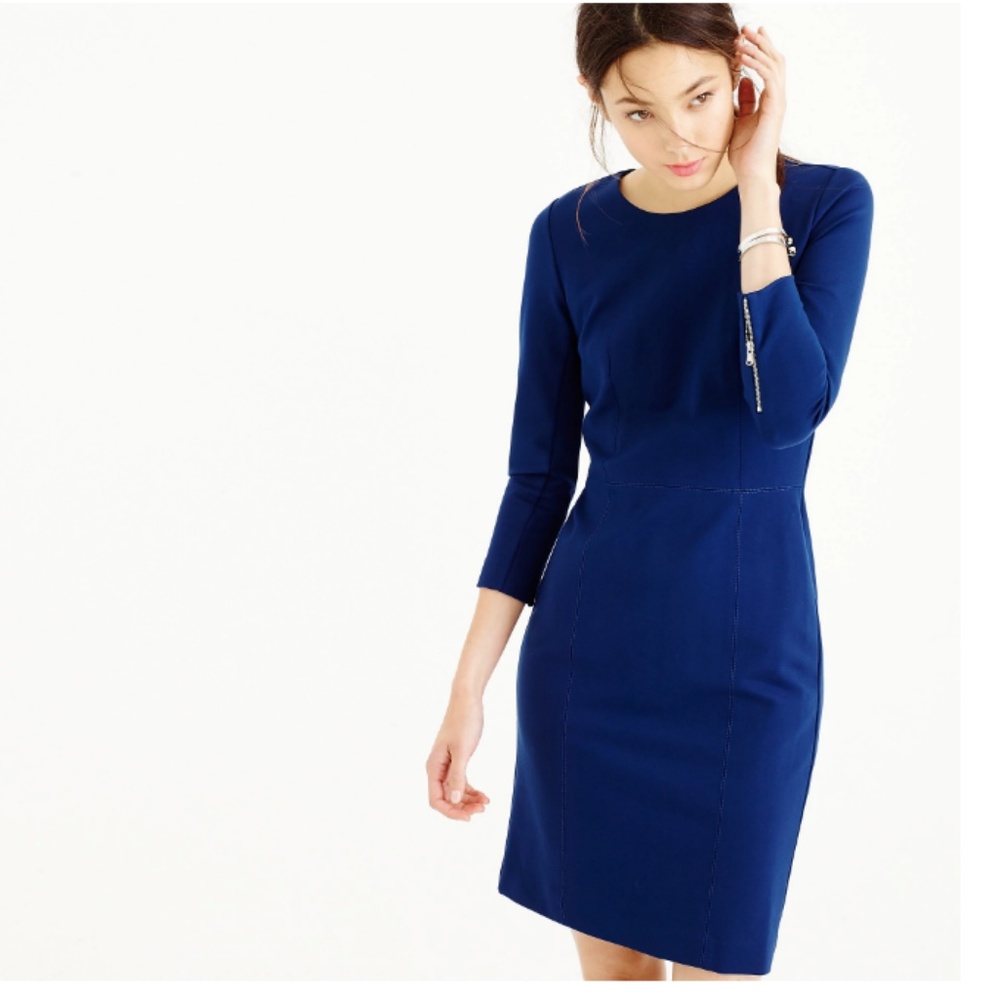 J. Crew Structured Knit Zip Dress